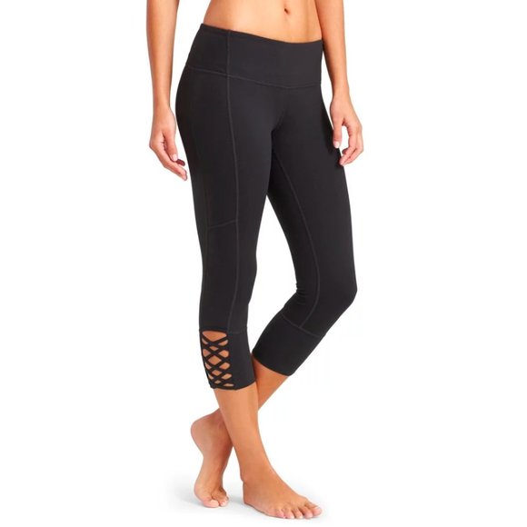 Athleta Pants - Athleta Mind Over Mat Criss Coss Capri Leggings Black | Size Small